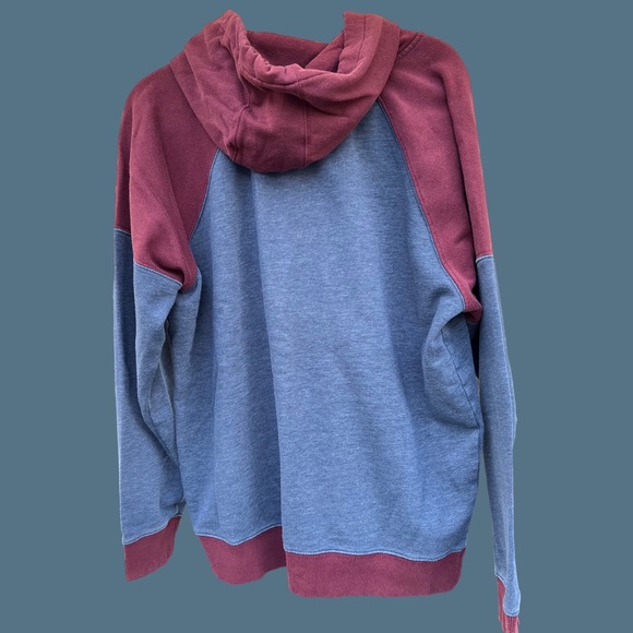 VANS MENS HOODIE MAROON AND BLUE SIZE L - Picture 2 of 5